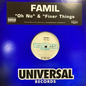 12inchレコード　 FAMIL / OH NO