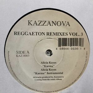 12inchレコード　 KAZZANOVA / REGGAETON REMIXES VOL.3