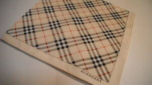 バーバリー BURBERRY ハンカチ 50x50cm チェックｘベージュ ブルーミング中西 日本製