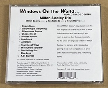 【CD】MILTON SEALEY／WINDOWS ON THE WORLD《輸入盤》ミルトン シーリー《1992年 ピアノトリオ》《RVG》LOUIS HAYES_画像2