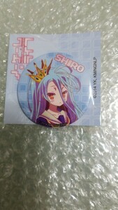 ノーゲームノーライフ NO GAME NO LIFE ノゲノラ ノゲラ ノーゲーム・ノーライフ 白　 缶バッジ　A　海外限定