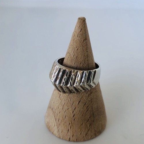 M50 1970s ヴィンテージ シルバー デザイン リング 指輪 STERLING 925 アクセサリー ジュエリー モダン コスチューム アンティーク