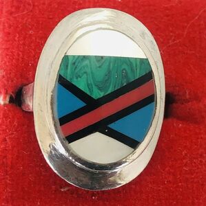 M132 1970szni group ring 13 number silver 925 Native American n Indian jewelry in Ray ring sterling Navajo ho pi