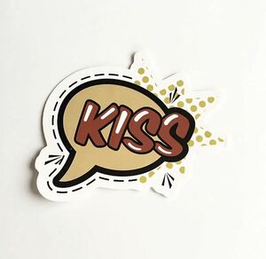 ★送料無料★新品　ステッカー　no10 防水ステッカー　シール　シート　リメイク　KISS キス