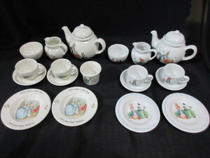 ウェッジウッド ピーターラビット ミニチュア ティーセット 2種セット Wedgwood /エッグカップ ティーポット カップ&ソーサ ままごと