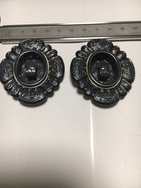 襖金具 銀古美 甲貝御殿 小 カン付 (S 825)2個 数量有り