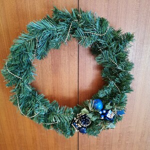 クリスマスリース　手作り　ハンドメイド　リース　クリスマス　緑　グリーン　松ぼっくり　木　枝　ナチュラル　ハンドメイド