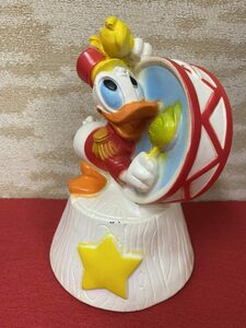 1970s Donald Duck savings box drum Vintage Disney 