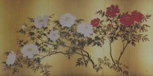 Art hand Auction Shinobu Shimotori, [Rote und weiße Blume Tomoki], Aus einer seltenen Sammlung von Rahmenkunst, Neuer Rahmen inklusive, In guter Kondition, Porto inklusive, Malerei, Ölgemälde, Natur, Landschaftsmalerei