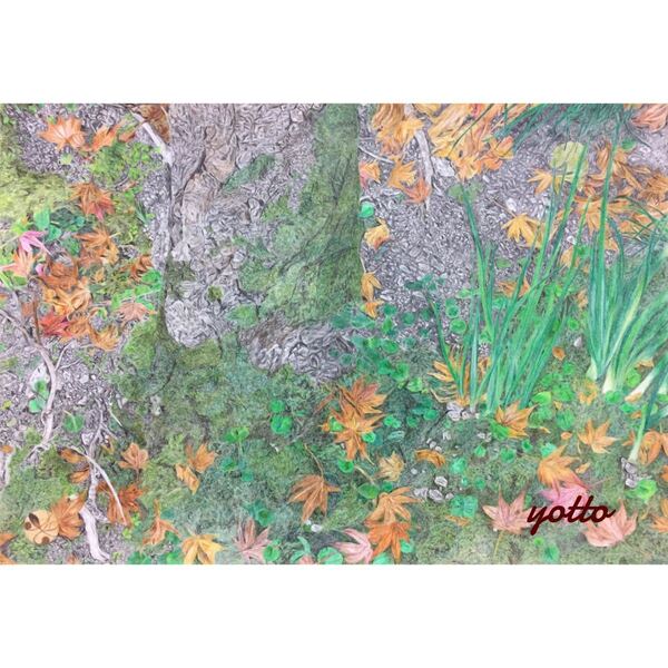 色鉛筆画・3部作「 銘 」「 盃 」「 結 」B4・額付き◇◆手描き◇原画◇風景画◆yotto◇50%OFF