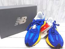 【美品・箱付】New Balance ニューバランス スニーカー 「MS327CLB」　2020FW　ローカット　25cm ブルー×イエロー 通年 店舗受取可_画像1