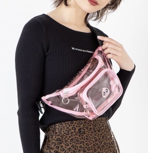 WEGO KAKAOFRIENDS collaboration clear waist bag L pink 