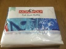 モノポリー柄ベッドカバー アメリカのフルサイズ Monopoly Pattern Dust Ruffle Full Size By Jay Franco未使用品１０数年前にUSAにて購入_画像1