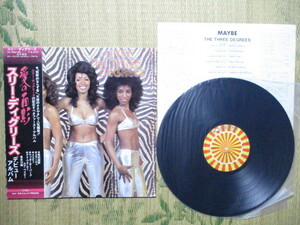 LP The Three Degrees「愛の面影 スリー・ディグリーズ・デビュー・アルバム MAYBE」国内盤 YQ-7002-RO 帯付き 美盤 解説・歌詞にシミ