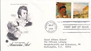 Art hand Auction [FDC] Paintings (2) by Thomas Moran and others (1998) (USA) t1769, antique, collection, stamp, postcard, north america