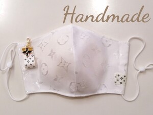 立体インナー ノーブランド モノグラム柄 ハンドメイド ホワイトチャーム付き