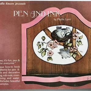 手芸本■ARTBOOK_OUTLET■82-187★送料無料 絶版 TOLE トール デザイン ブック ヴィンテージ ペンアンドインク テクニック PEN AND INK