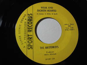 The Masterkeys・Weak And Broken Hearted / If You Haven't Got Love　US 7”