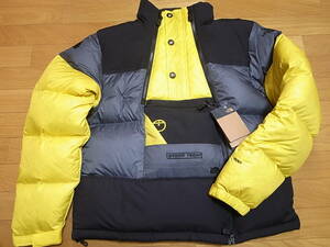 【送料無料 即決】海外限定 THE NORTH FACE STEEP TECH DOWN JACKET サイズM 新品 ダウンジャケットGREY TNF BLACK YELLOWスティープテック