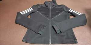  new goods adidas black, Logo gray, line white stretch jumper size L