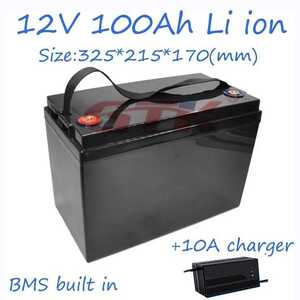  lithium ion battery lithium polymer (lipo) 12v 100ah electro motor etc. 