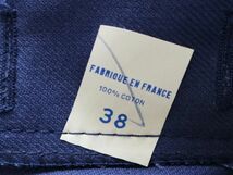 デッドストック 60s 70s フランス製 フレンチ インクブルー ビンテージ ワーク パンツ フランス Wステッチ サイズ W30 インチ 76cm //_画像3