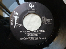 Ron Seggi / If You Gave Me A Penny 名曲　7インチシングル 45 レア・ソウル Sing A Song 収録　試聴_画像2