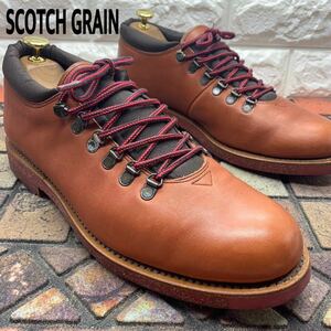 SCOTCH GRAIN スコッチグレイン　オックスフォードブーツ　革靴　26cm ブラウン メンズ　靴　シューズ　75