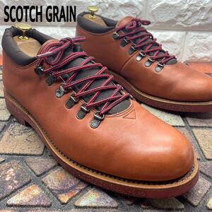 SCOTCH GRAIN スコッチグレイン オックスフォードブーツ 革靴 26cm ブラウン メンズ 靴 シューズ 75