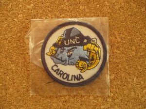 80s CAROLINA UNC ノースカロライナ大学 フットボール ビンテージ刺繍ワッペン パッチ /ラグビーTARHEELSアメリカUSAアップリケNFL