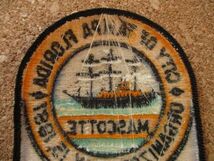 80s フロリダ州タンパ CITY OF TAMPA FLORIDA WASTEWATER DIVビンテージ刺繍ワッペン/帆船 旅行スーベニア観光アップリケ航海 海賊_画像6