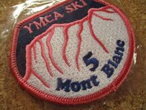 YMCA SKI 5『Mont Blanc』モンブラン刺繍ワッペン パッチ/キリスト教青年会ビンテージ山脈アウトドア登山スキー山登りヨーロッパ アルプスA_画像2