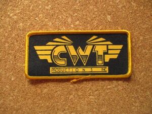 80s『CWT PRODUCTIONS INC.』ビンテージ ワッペン/オーディオAVパッチ企業プリントUSAアメリカ作業着ワークシャツのカスタムに！