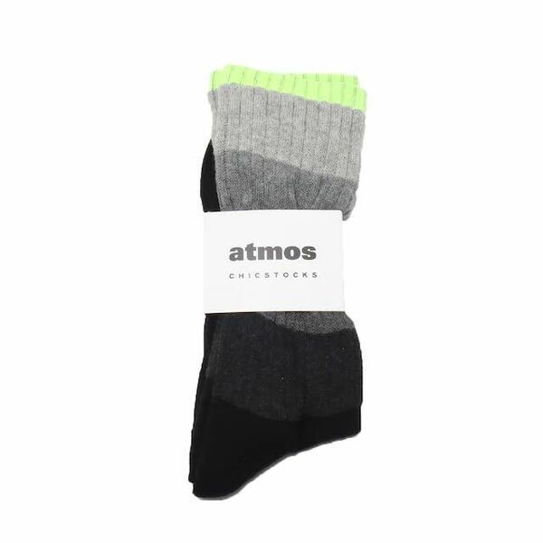 CHICSTOCKS × atmos GRADATION SOCKS BLACK 26cm-28cm アトモス オンライン購入 国内正規 新品 ナイキ NIKE AIR MAX 95 OG NEON YELLOW