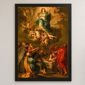 Art hand Auction Rubens' disciple Assumption of the Virgin Mary Painting Art Glossy Poster A3 Bar Cafe Classic Interior Religious Painting Mary Christianity Icon, residence, interior, others