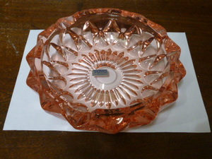 昭和レトロ　TOYO ガラス 灰皿 ピンク アッシュトレイ アンティーク インテリア ディスプレイ 什器 