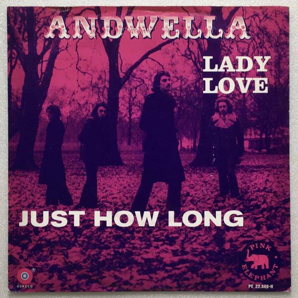 ANDWELLA「LADY LOVE」NETHERLANDS ORIGINAL PINK ELEPHANT PE 22.566 H '71 7INCH SINGLE NETHERLANDS ONLY RELEASE with PICTURE SLEEVE