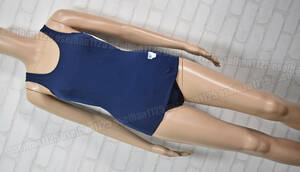 TOMBOW トンボ 46456-89 旧型ワンピース水着 女子競泳水着 ネイビー・ホワイト サイズS