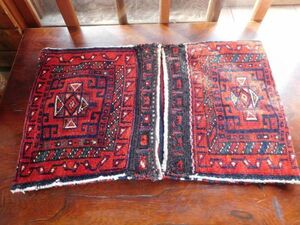 トルコ東部サドルバッグG 55x90cm 2.5kg サドルバッグ　部族　織物　アーチコレクション会社資料　絨毯　キリム　ウール毛