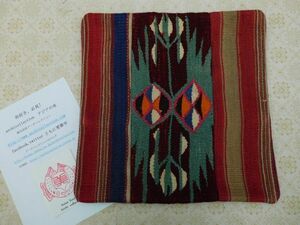 Art hand Auction Funda de cojín Old Kilim nº 3 Lana Aprox. 40x40 cm Tejido a mano Hecho a mano, almohadón, General, cuadrado