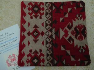 Art hand Auction オールドキリムold kilim cushion cover クッションカバー④no.118 ウールwool 大体 40x40cm位 手織紡ぎ handmade ハンドメイド, クッション, 一般, 正方形