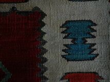 オールドキリムold kilim cushion cover クッションカバー⑤no.53 ウールwool 大体40cm位x40cm位 手織紡ぎ　handmade ハンドメイド_画像2