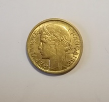 フランス　1937年　1フラン　黄銅貨_画像1