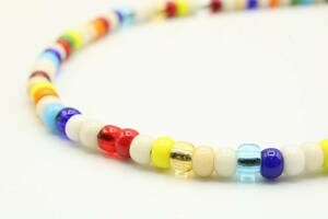 [WA80]neitib multi beads anklet bracele [ postage nationwide equal 198 jpy ]