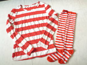  beautiful goods War Lee ... red × white costume 150~160 Halloween 