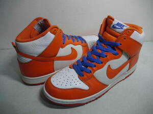 NIKE DUNK HIGH LE ダンク 白 x オレンジ US8.5 USED 317982-181