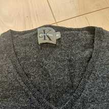Calvin Klein カルバンクライン　Vネック セーター ニット　M　チャコールグレー_画像4