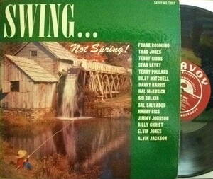 ３枚で送料無料【米Savoy mono】Terry Gibbs,Hal McKusick,Sal Salvador,Thad Jones,Billy Mitchell,Frank Rosolino,etc/Swing Not Spring