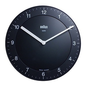 新品！即納！ブラウン 壁掛け時計 インテリア ウォールクロック 丸型 シンプル ブラック BNC006BKBK