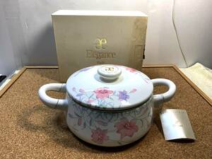 貴重　両手鍋　Elegance Paris アザリー WE-20W・A 富士琺瑯工業株式会社